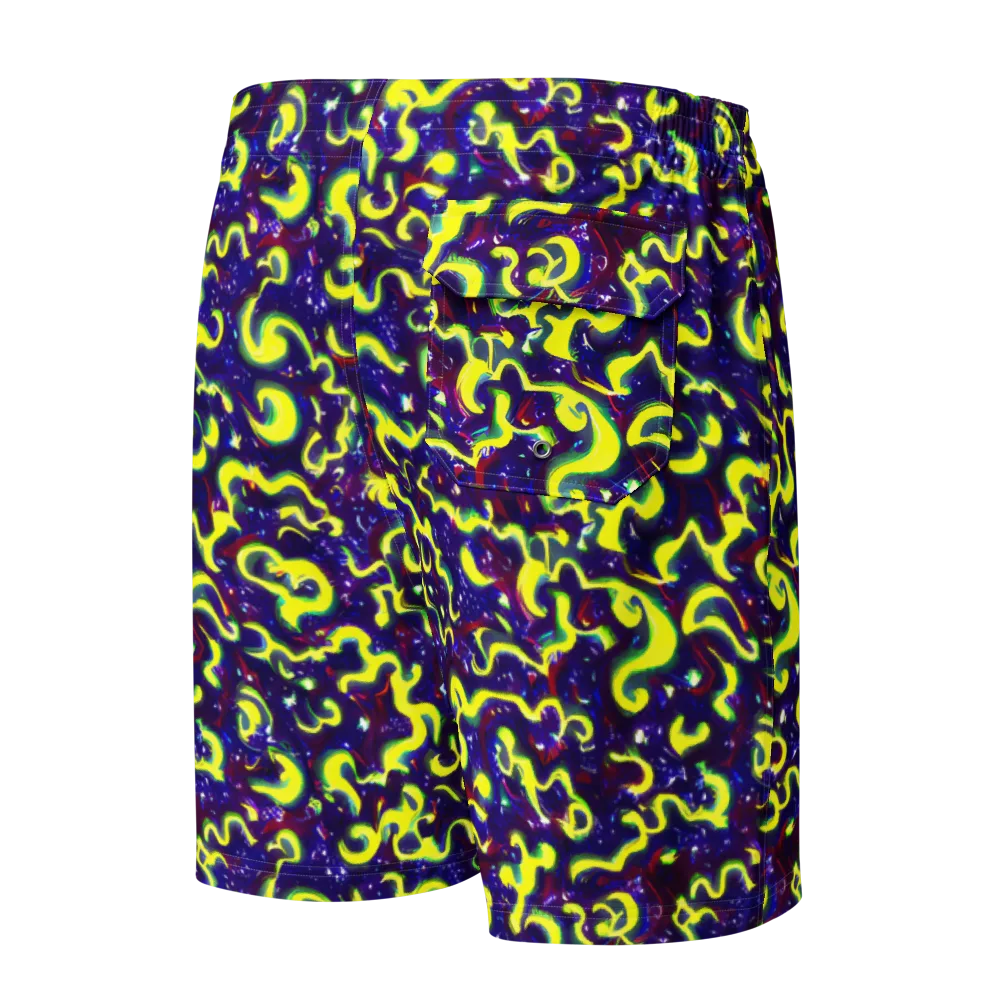 Ultraviolet Vortex on Men's Board Shorts — Back