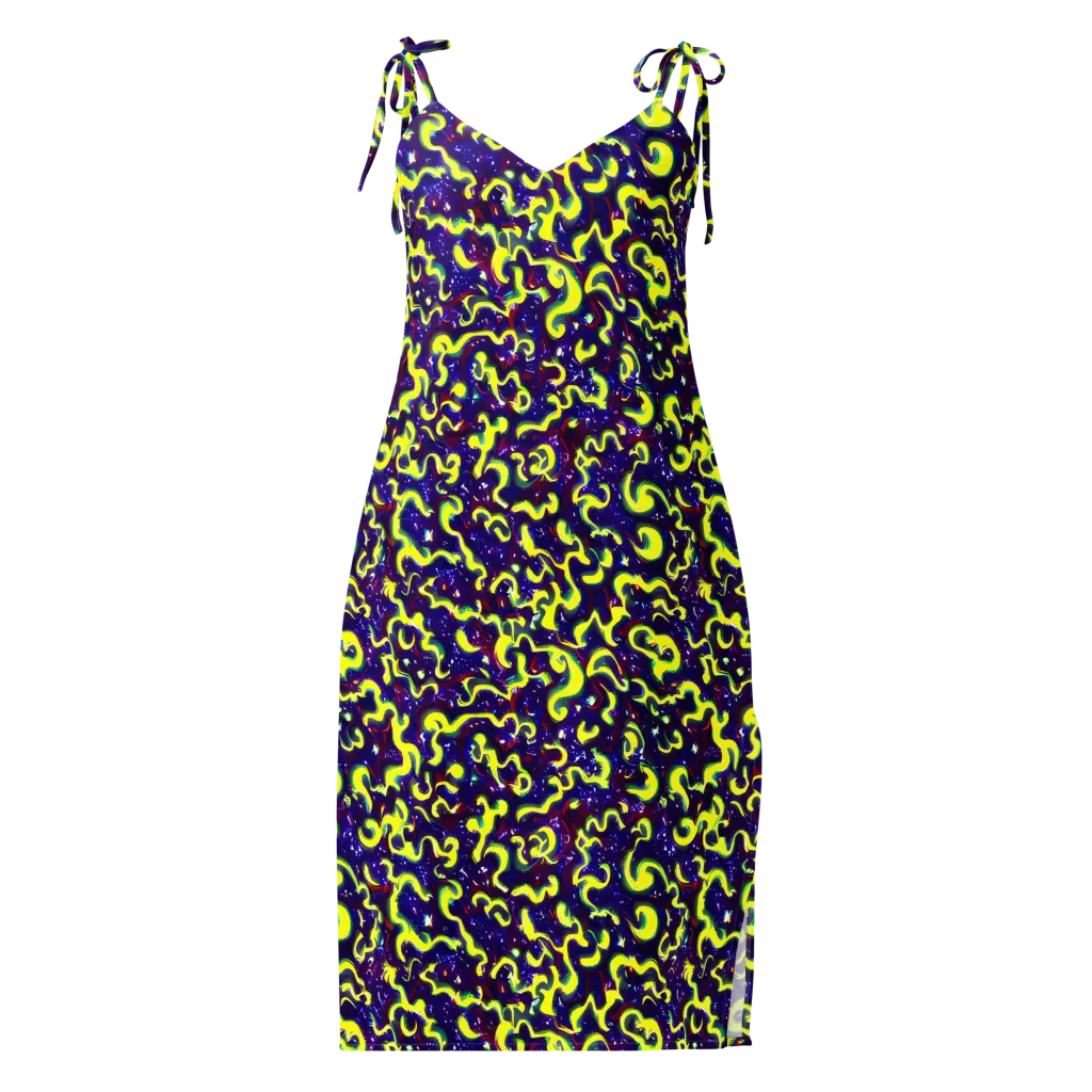 Ultraviolet Vortex on Slip Dress — Front