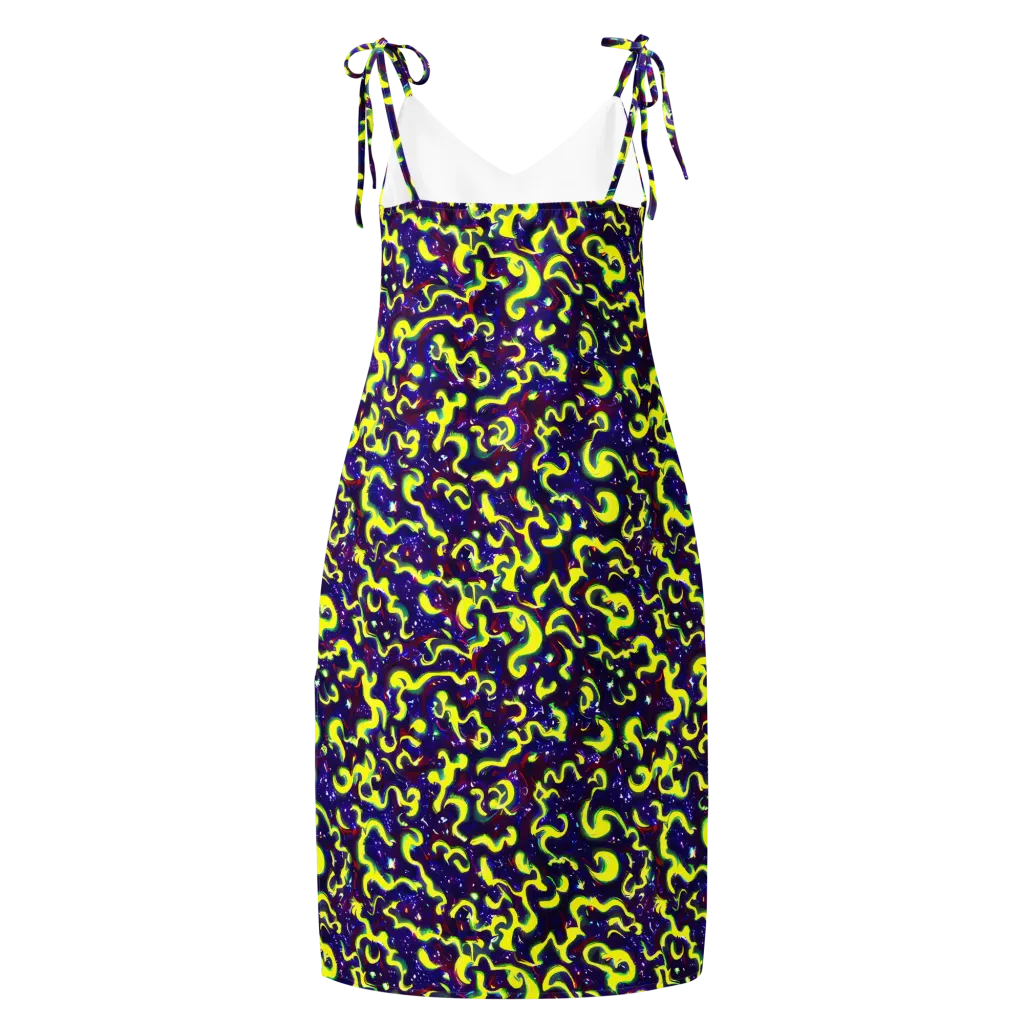 Ultraviolet Vortex on Slip Dress — Back