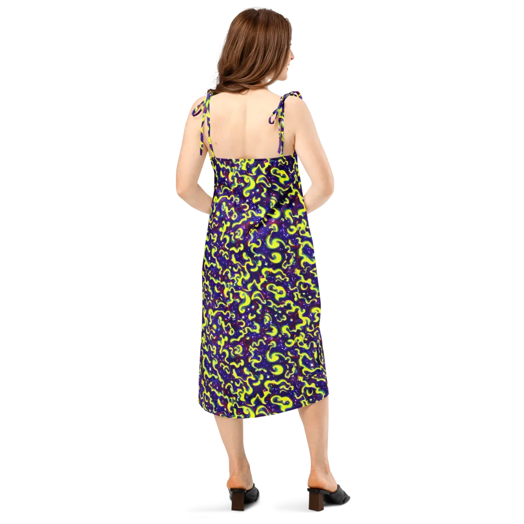 Ultraviolet Vortex on Slip Dress — Back