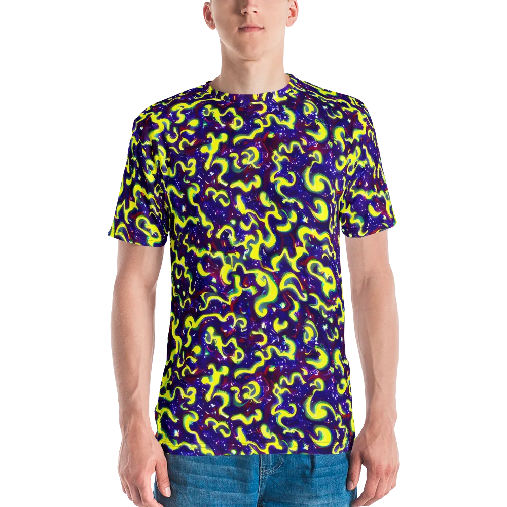 Ultraviolet Vortex on Men's Crew Neck T-Shirt — Front