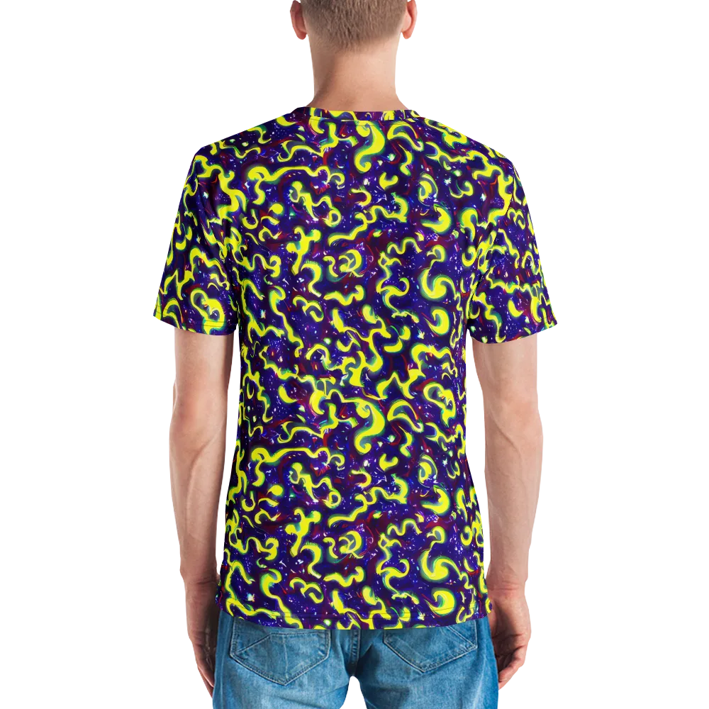Ultraviolet Vortex on Men's Crew Neck T-Shirt — Back