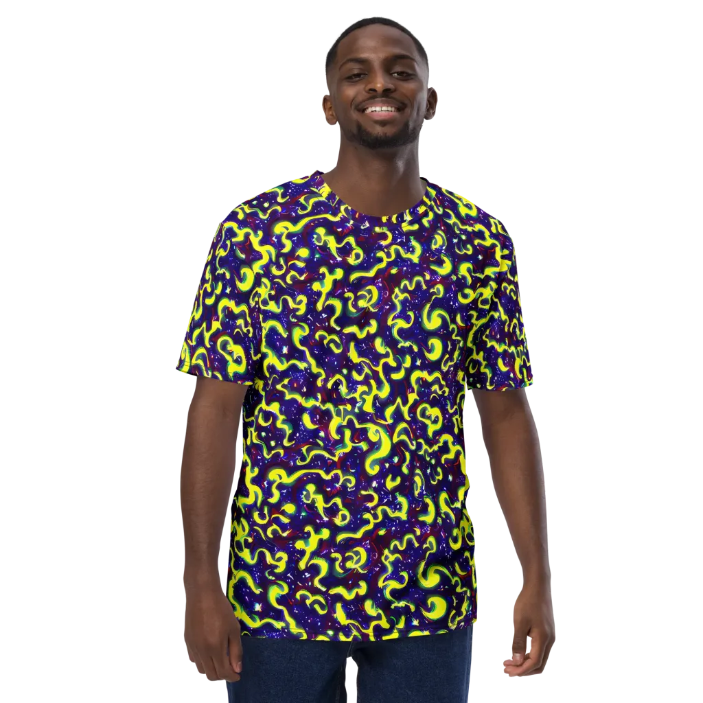 Ultraviolet Vortex on Men's Crew Neck T-Shirt — Front