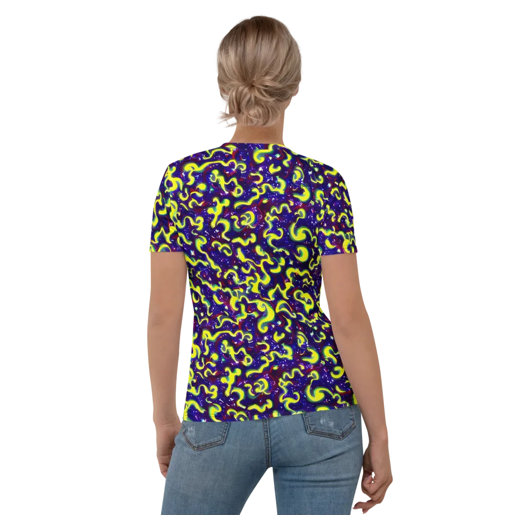 Ultraviolet Vortex on Women's Crew Neck T-Shirt — Back