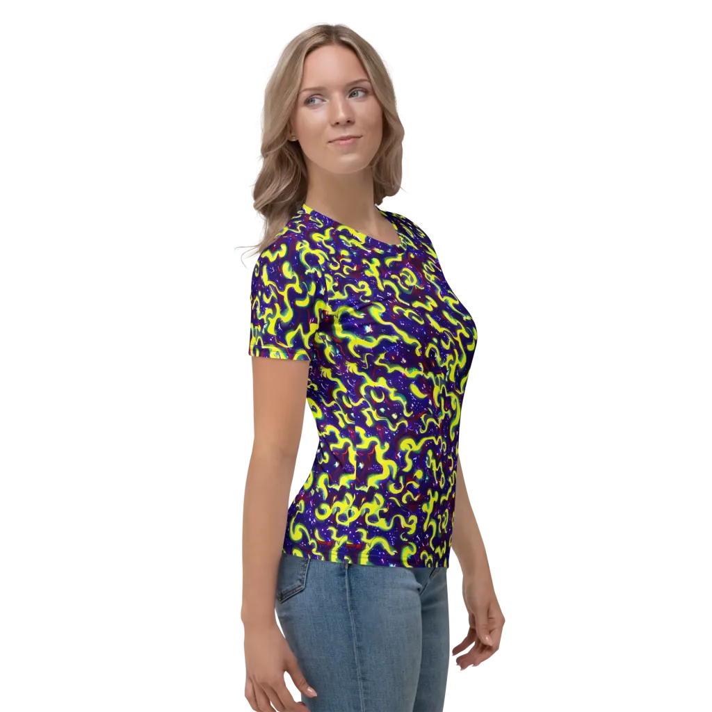 Ultraviolet Vortex on Women's Crew Neck T-Shirt — Right