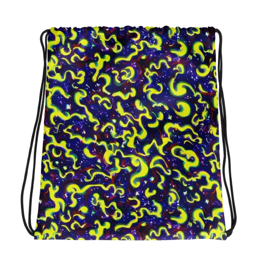 Ultraviolet Vortex on a Drawstring Bag