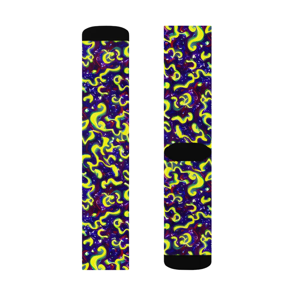 Ultraviolet Vortex on Socks — Right Sock