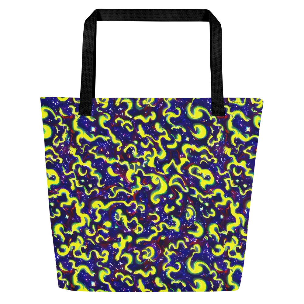 Ultraviolet Vortex on Large Tote Bag W/ Pocket — Front