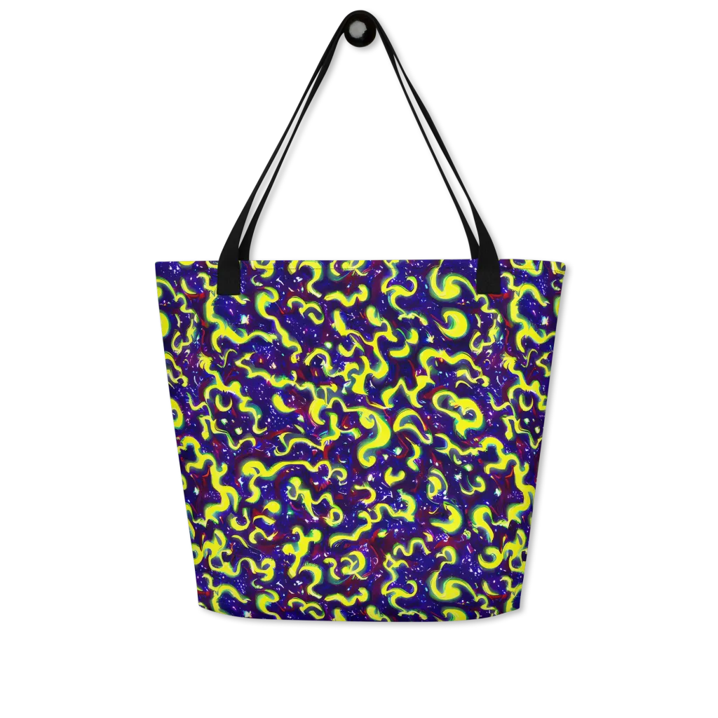 Ultraviolet Vortex on Large Tote Bag W/ Pocket — Front