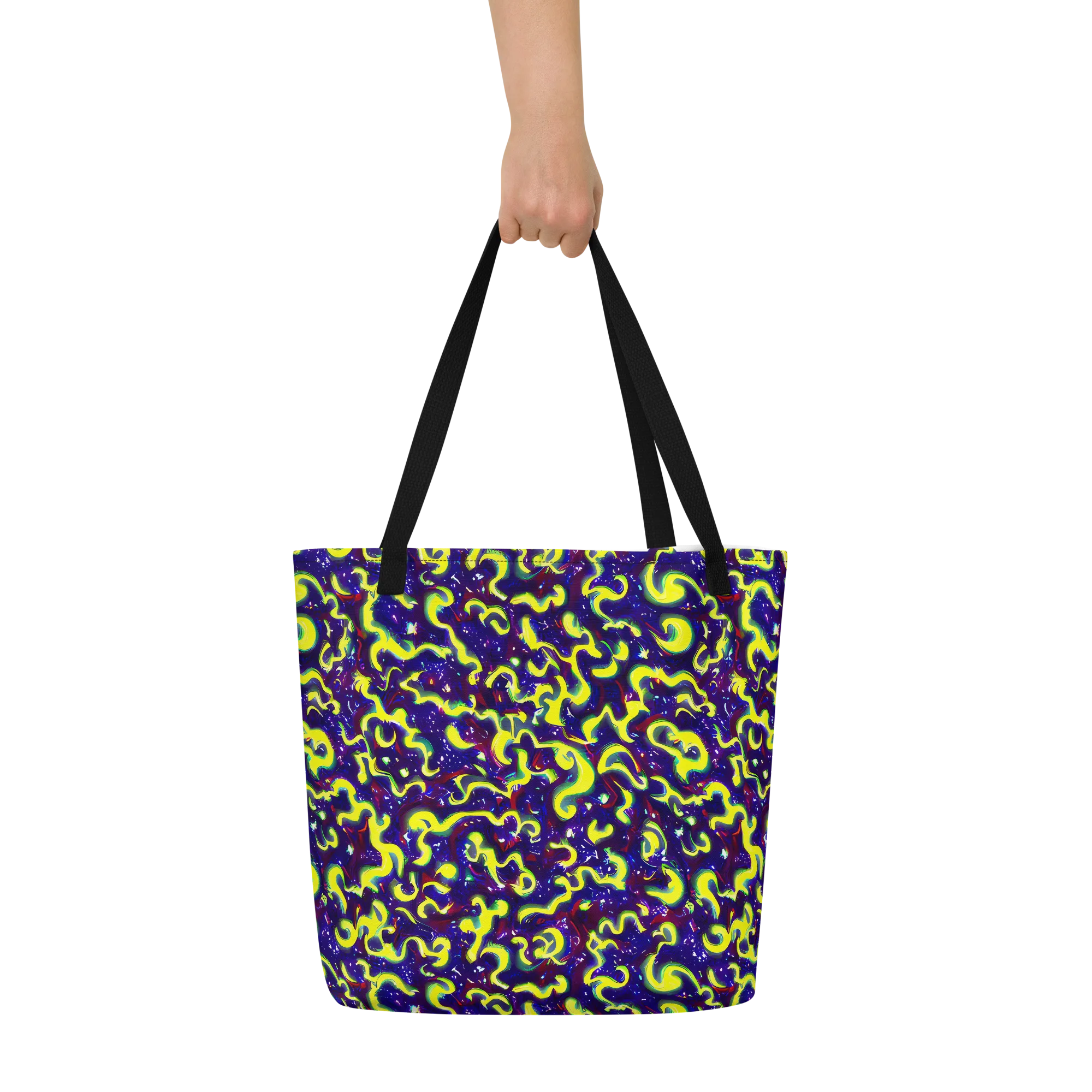Ultraviolet Vortex on Large Tote Bag W/ Pocket — Front