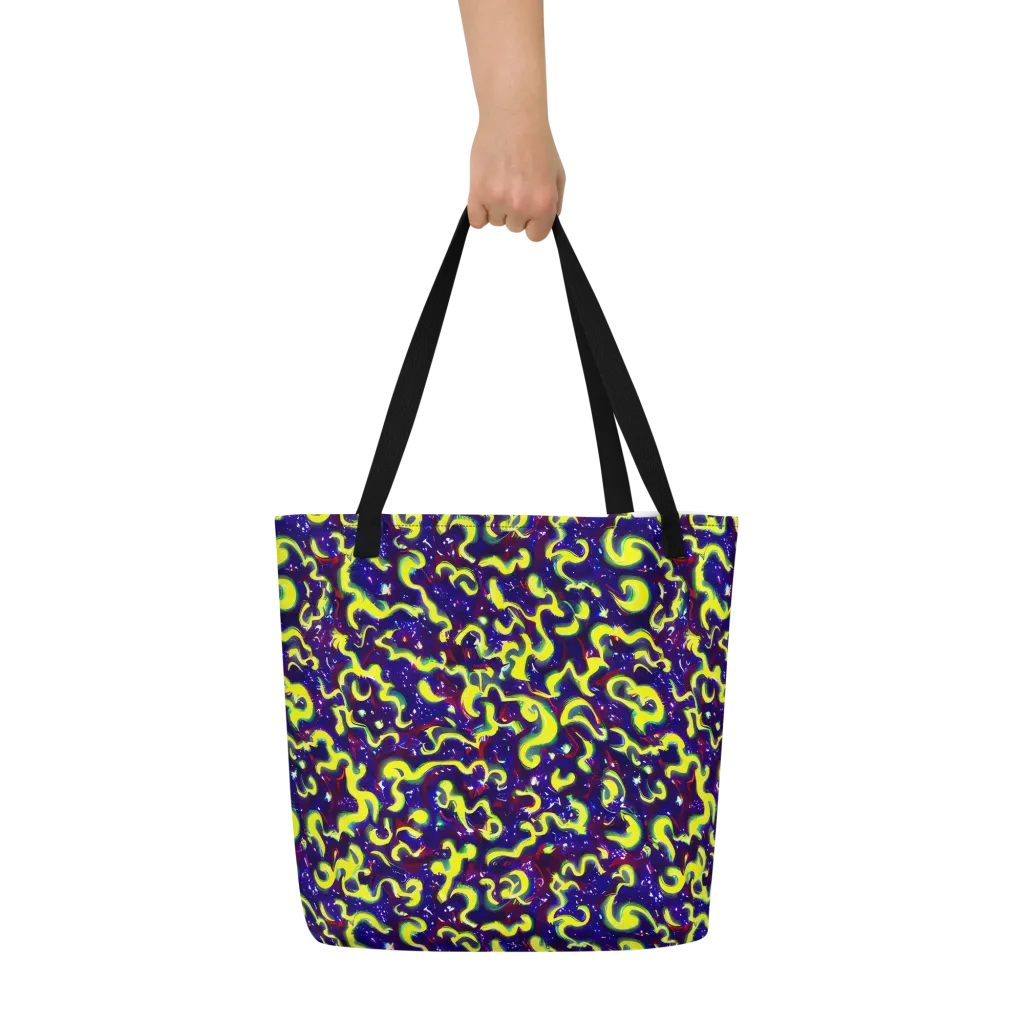 Ultraviolet Vortex on Large Tote Bag W/ Pocket — Front