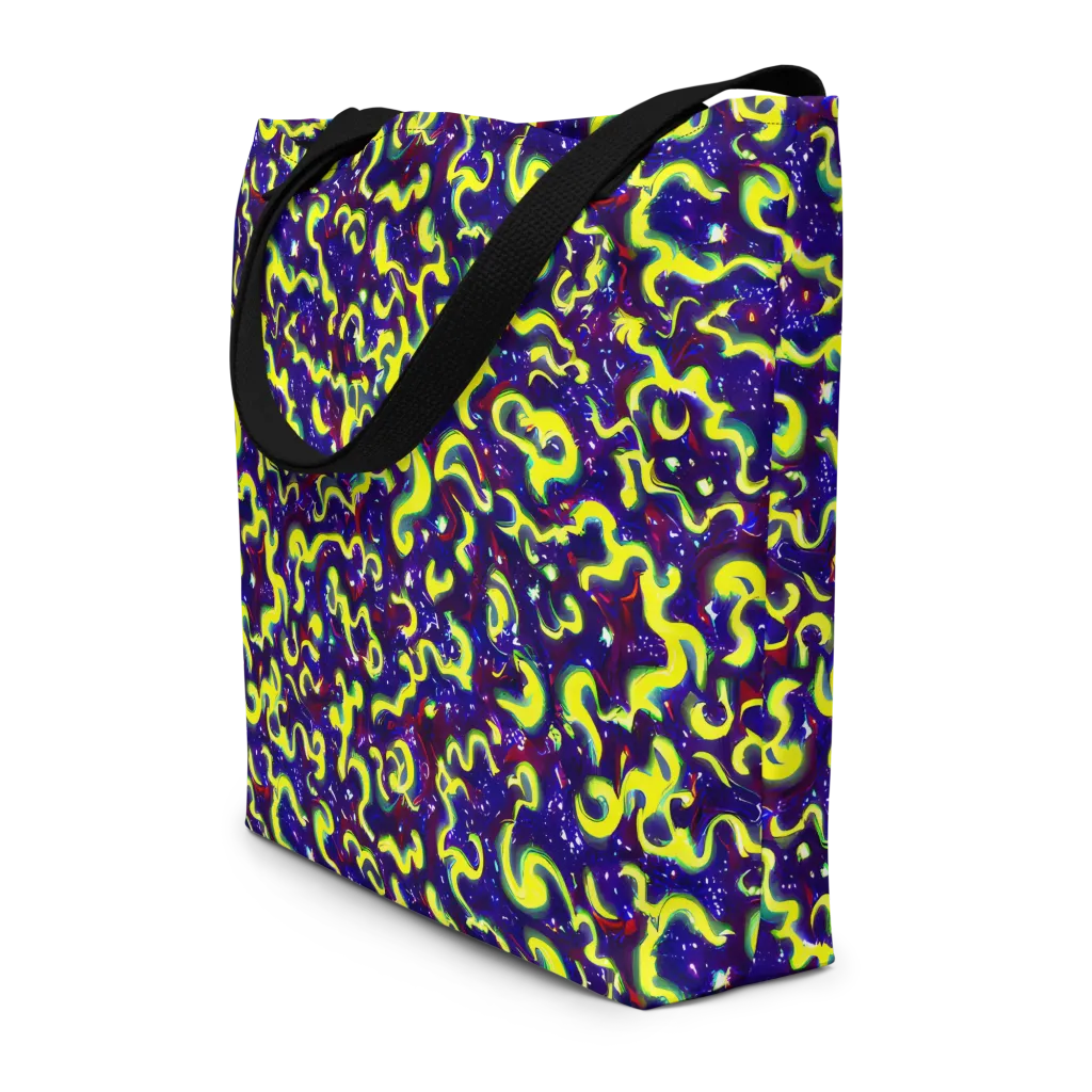 Ultraviolet Vortex on Large Tote Bag W/ Pocket — Front