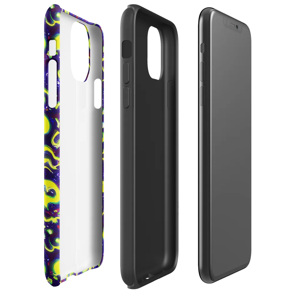 Ultraviolet Vortex on Tough Case for iPhone® — Right