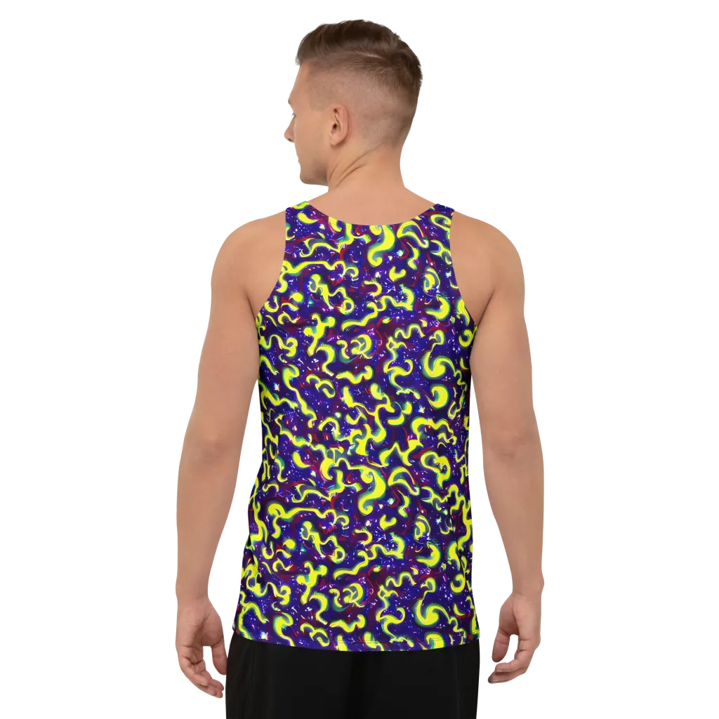 Ultraviolet Vortex on Men's Tank Top — Back