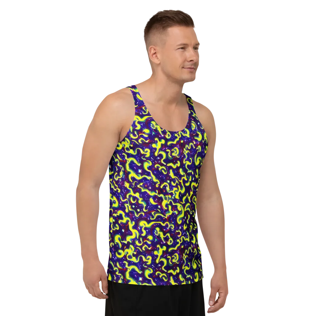 Ultraviolet Vortex on Men's Tank Top — Right Front