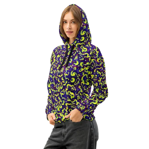 Ultraviolet Vortex on a Cotton Hoodie