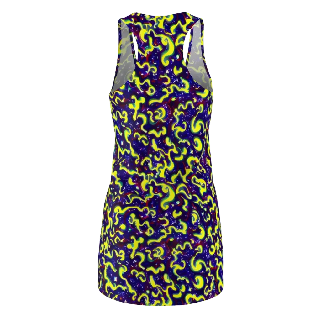 Ultraviolet Vortex on Racerback Dress — Back