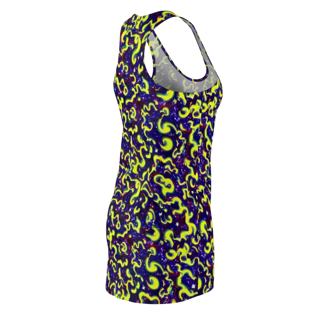 Ultraviolet Vortex on Racerback Dress — Back Side