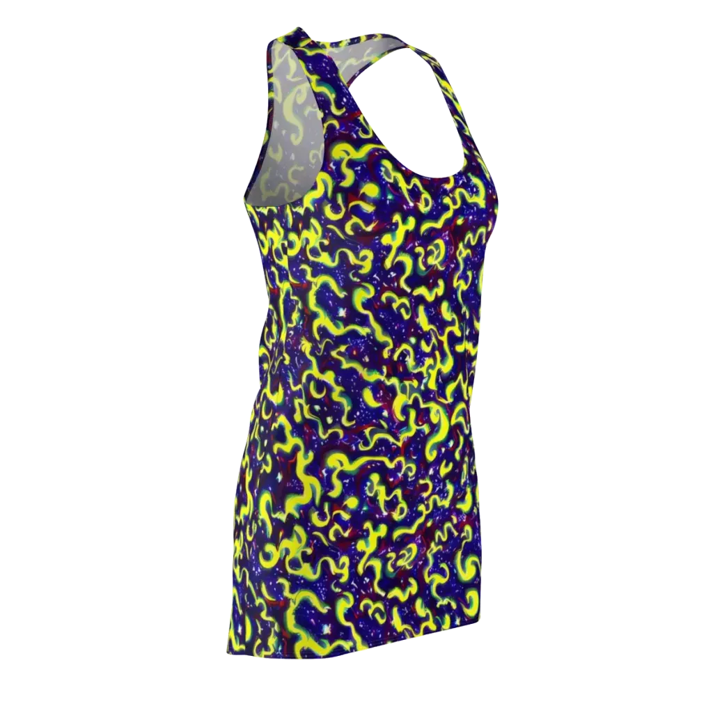 Ultraviolet Vortex on Racerback Dress — Front Side