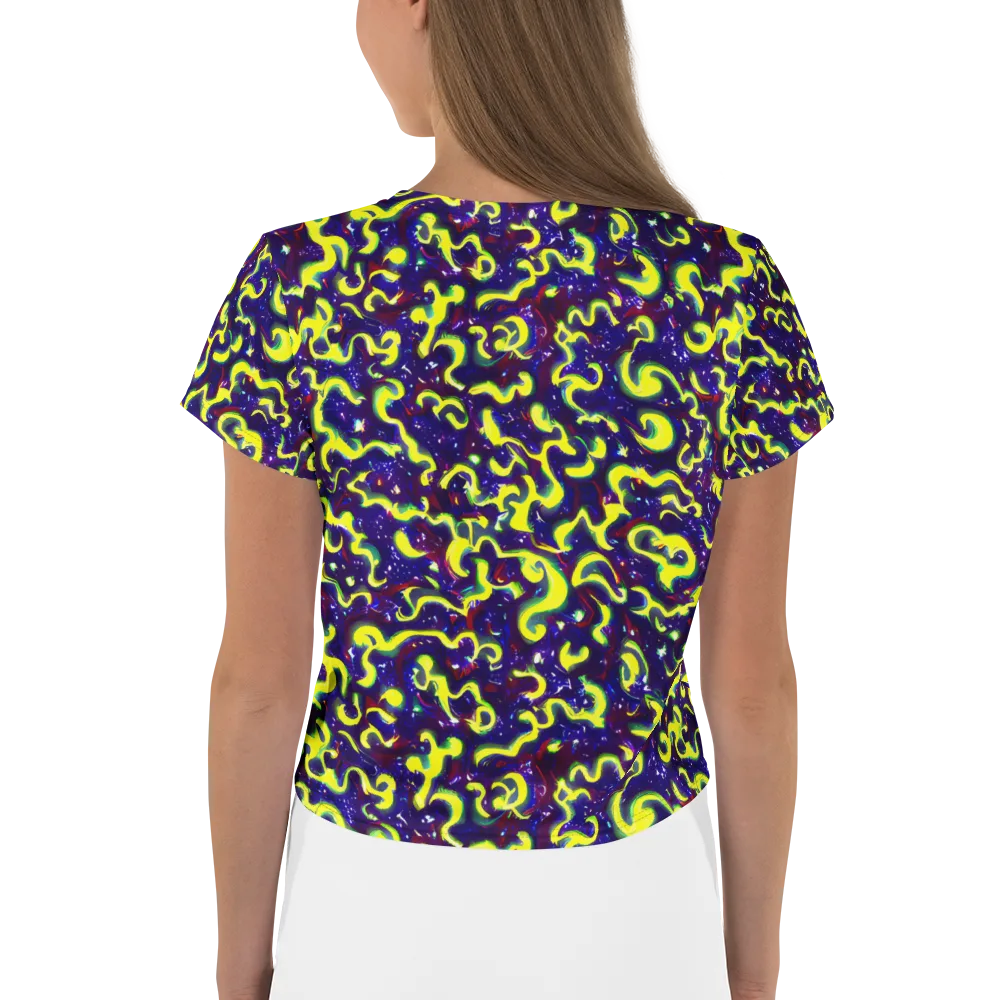 Ultraviolet Vortex on Crop Tee — Back