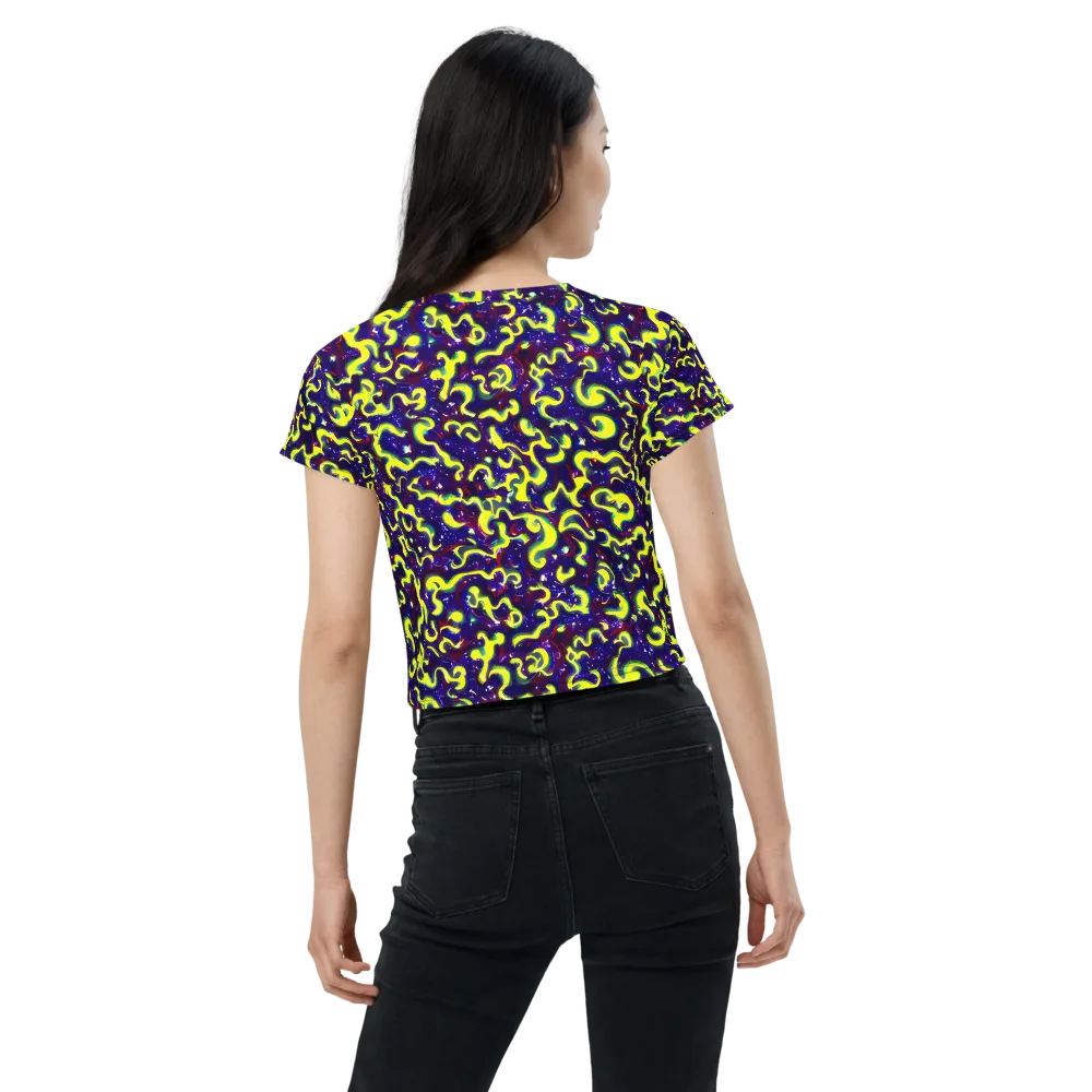 Ultraviolet Vortex on Crop Tee — Back