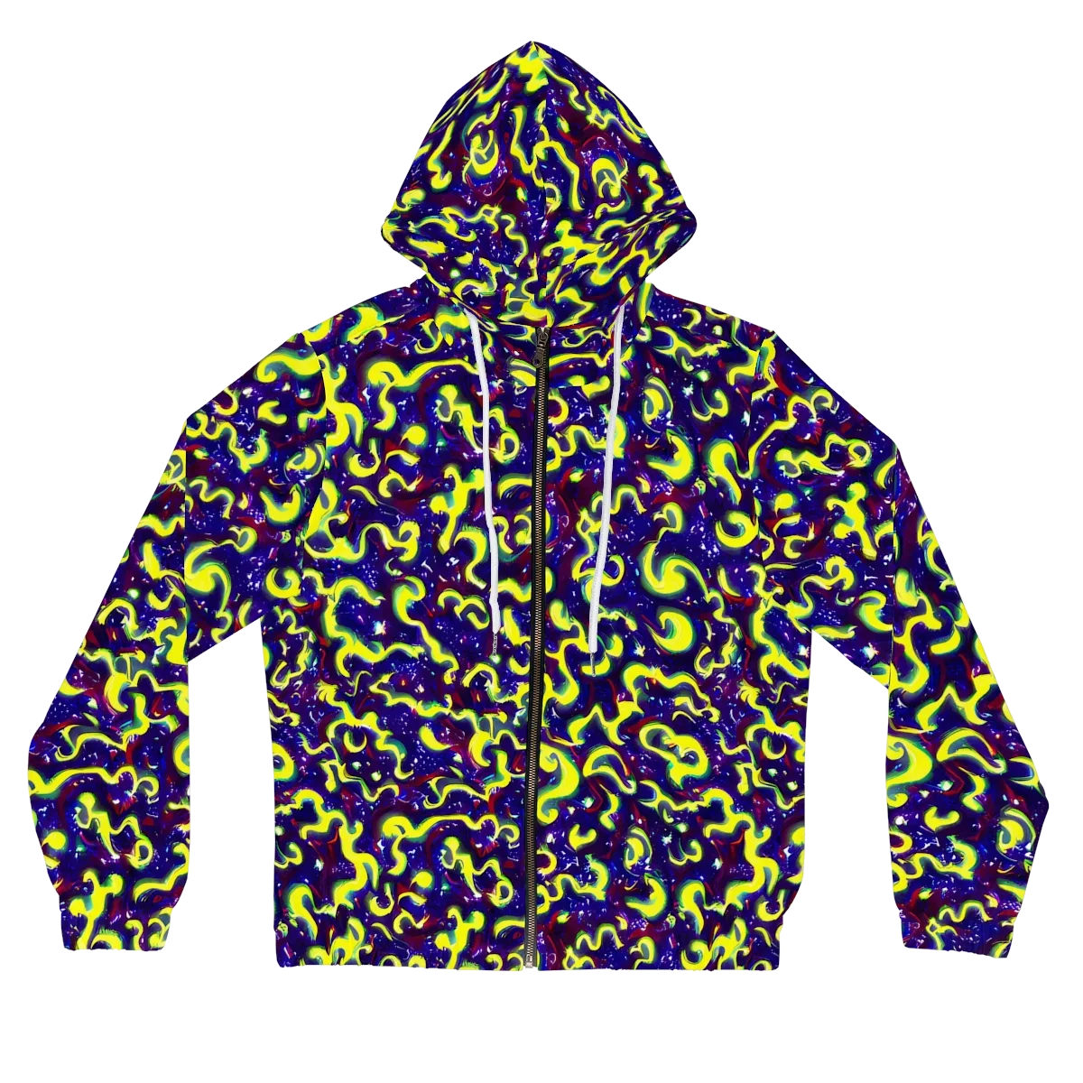 Ultraviolet Vortex on Women's Full-Zip Hoodie — Front
