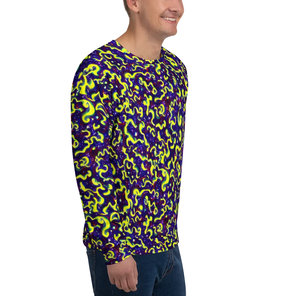 Ultraviolet Vortex on Sweatshirt — Right Front