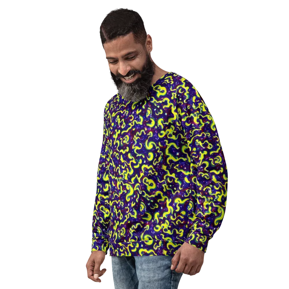Ultraviolet Vortex on Sweatshirt — Left Front