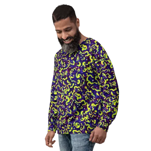 Ultraviolet Vortex on a Sweatshirt
