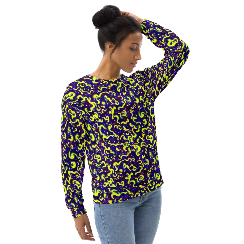 Ultraviolet Vortex on Sweatshirt — Right Front