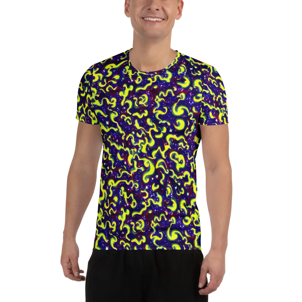 Ultraviolet Vortex on Men's Athletic T-Shirt — Front