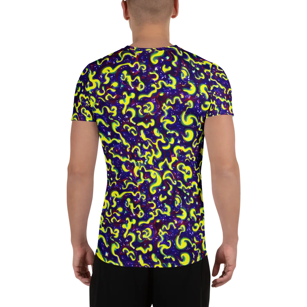 Ultraviolet Vortex on Men's Athletic T-Shirt — Back