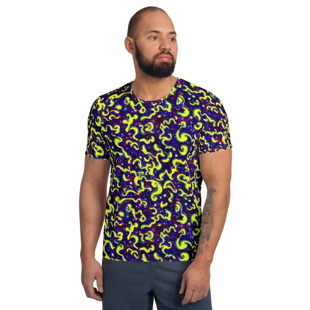 Ultraviolet Vortex on Men's Athletic T-Shirt — Front