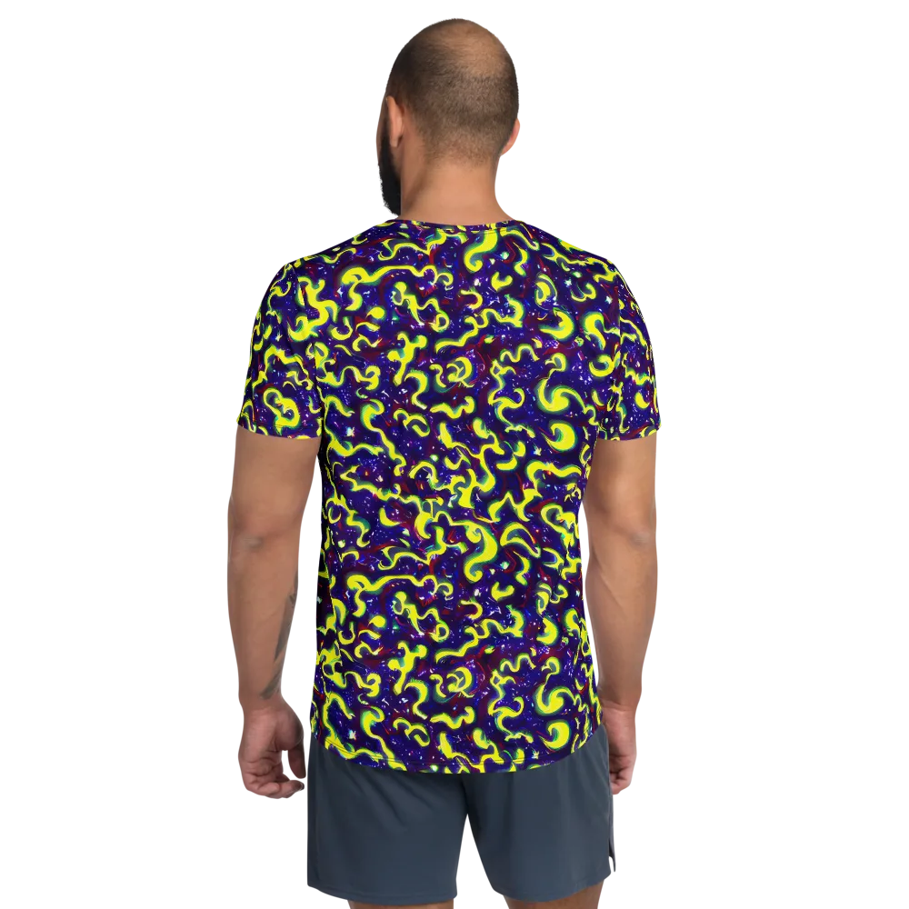 Ultraviolet Vortex on Men's Athletic T-Shirt — Back