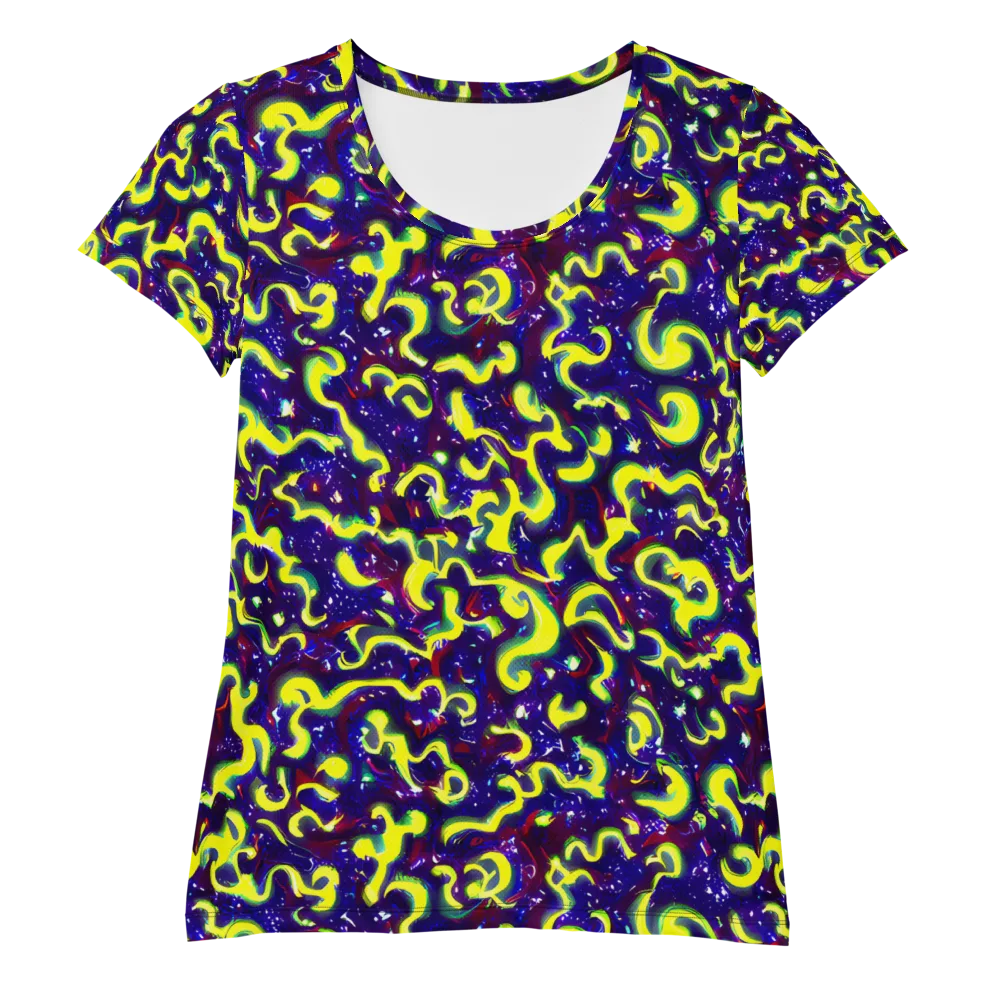 Ultraviolet Vortex on Women's Athletic T-Shirt — Front