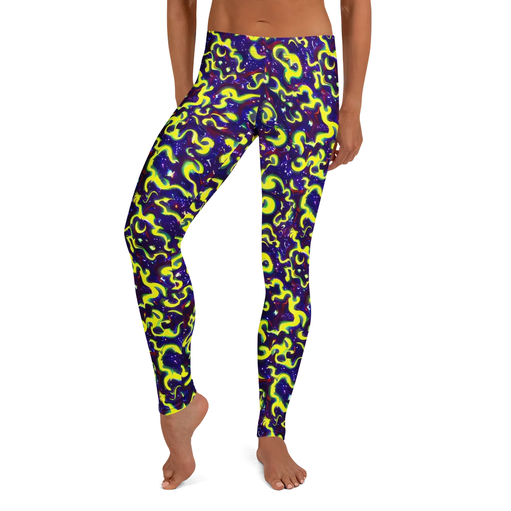 Ultraviolet Vortex on Leggings — Front