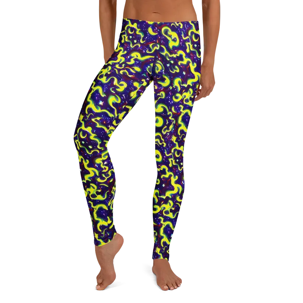 Ultraviolet Vortex on Leggings — Front