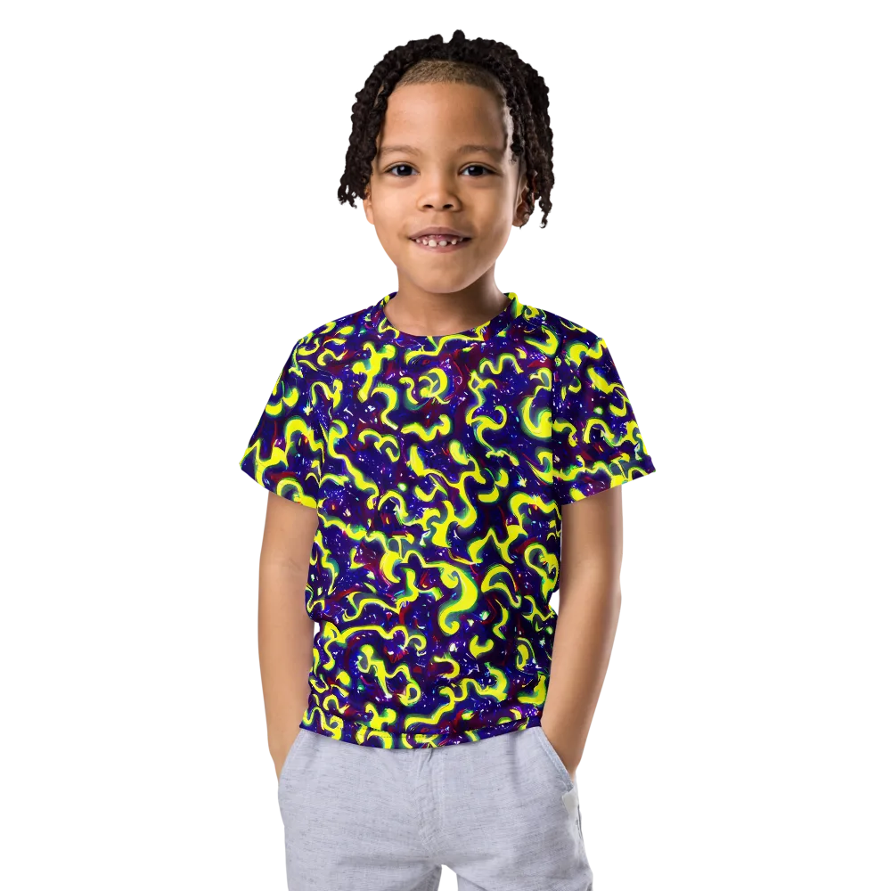Ultraviolet Vortex on Kids Crew Neck T-Shirt — Front
