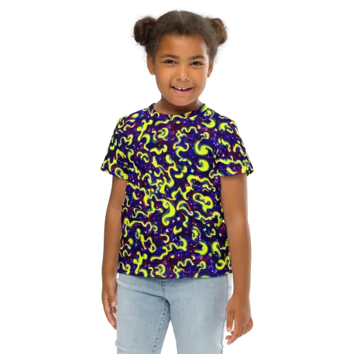 Ultraviolet Vortex on a Kids Crew Neck T-Shirt
