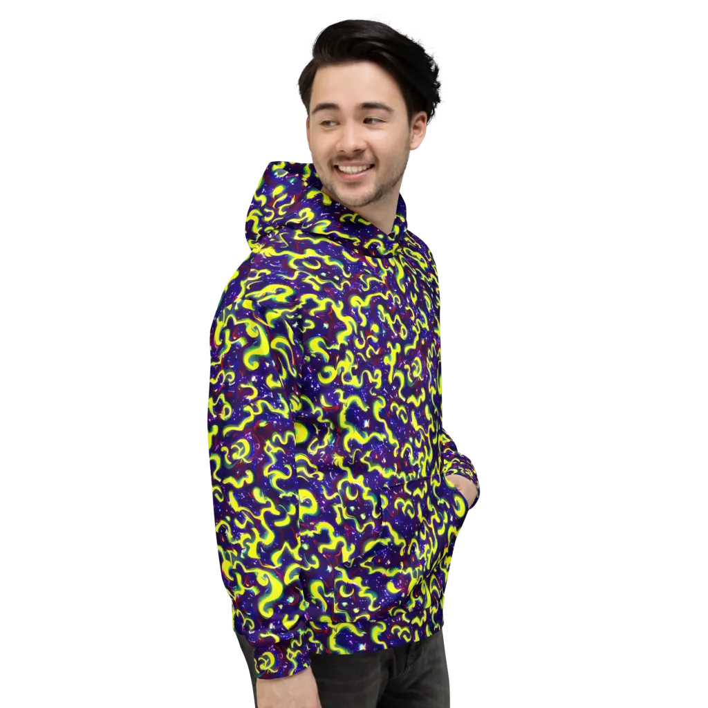 Ultraviolet Vortex on Hoodie — Right