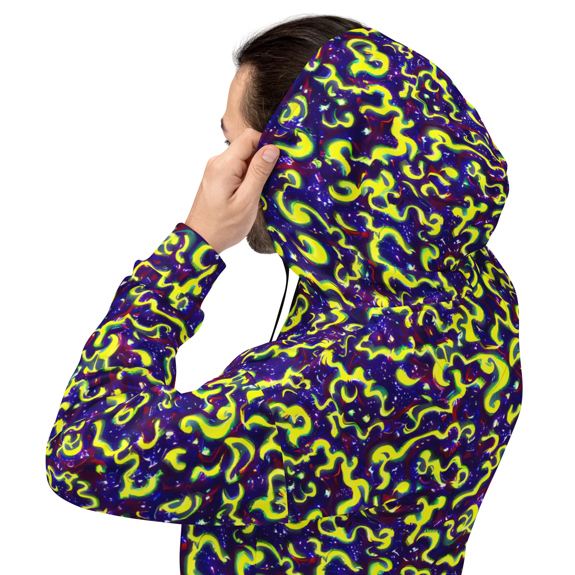 Ultraviolet Vortex on Hoodie — Back