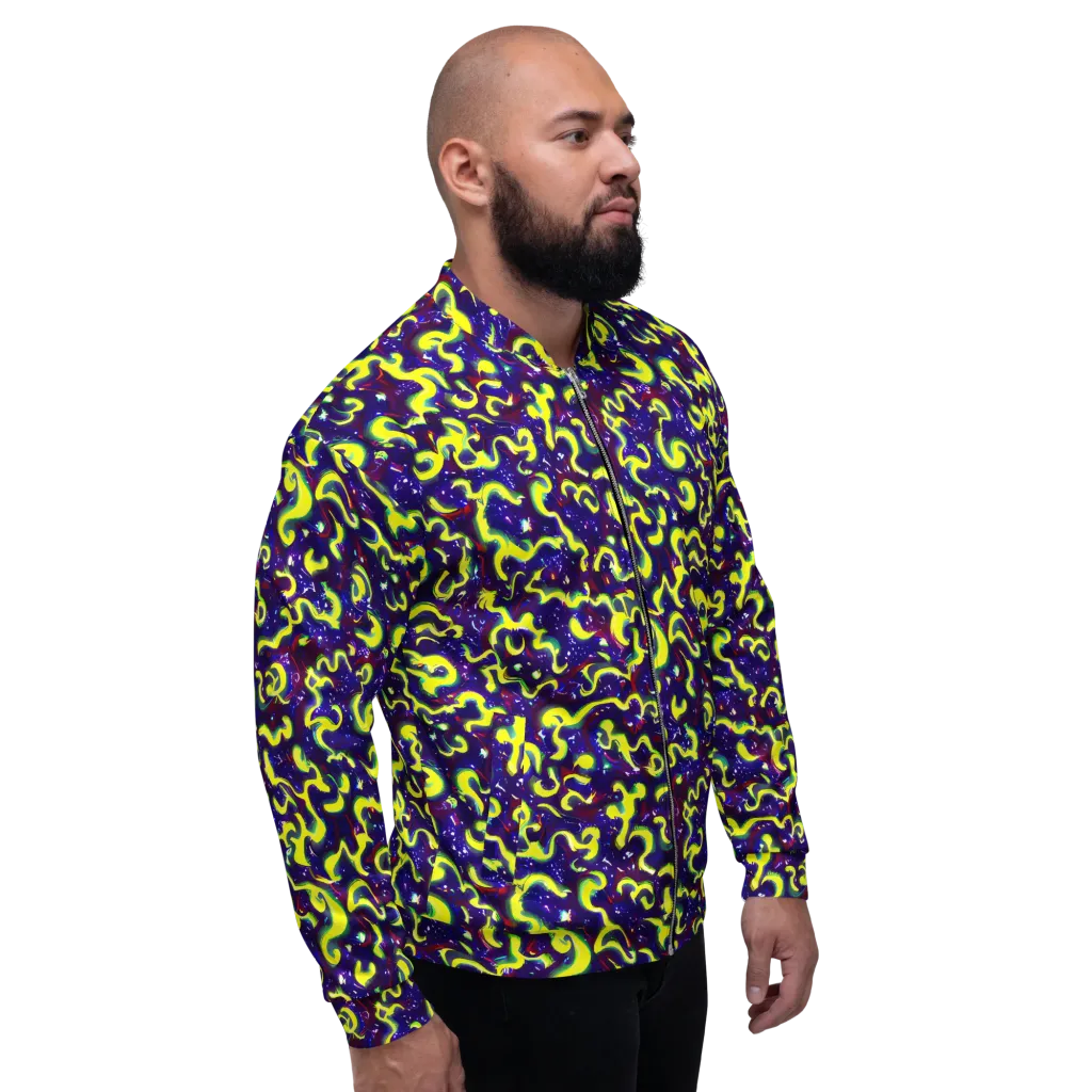 Ultraviolet Vortex on Bomber Jacket — Right