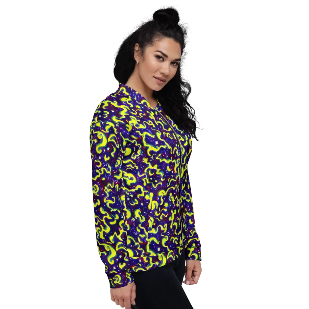 Ultraviolet Vortex on Bomber Jacket — Right