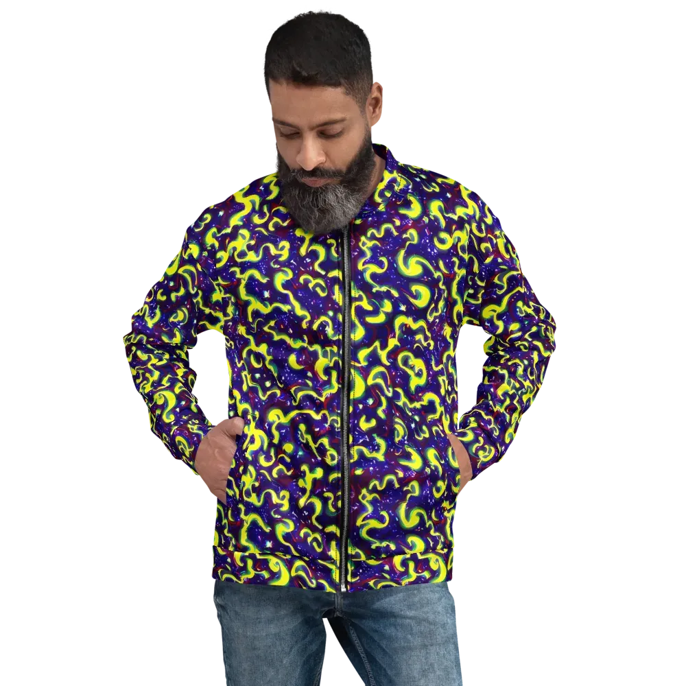 Ultraviolet Vortex on Bomber Jacket — Front