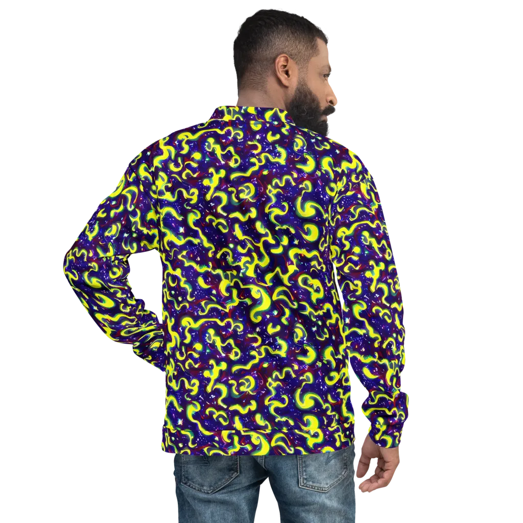 Ultraviolet Vortex on Bomber Jacket — Back