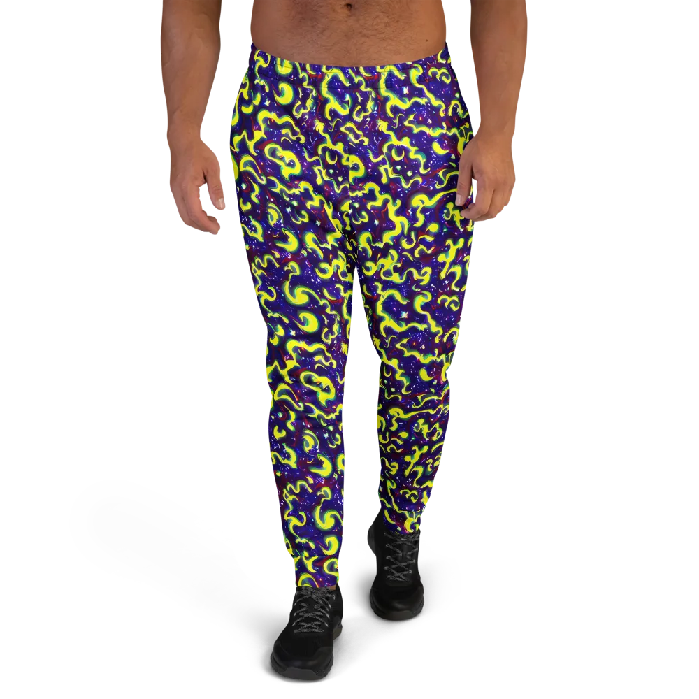 Ultraviolet Vortex on Men's Joggers — Front