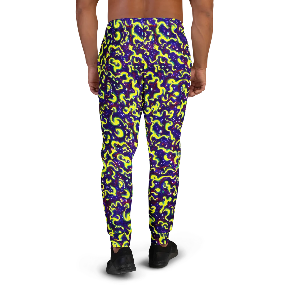 Ultraviolet Vortex on Men's Joggers — Back