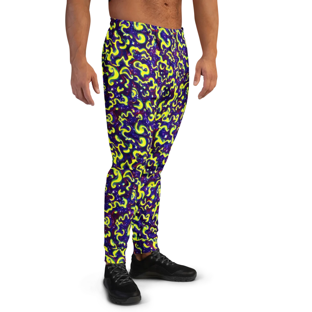 Ultraviolet Vortex on Men's Joggers — Right