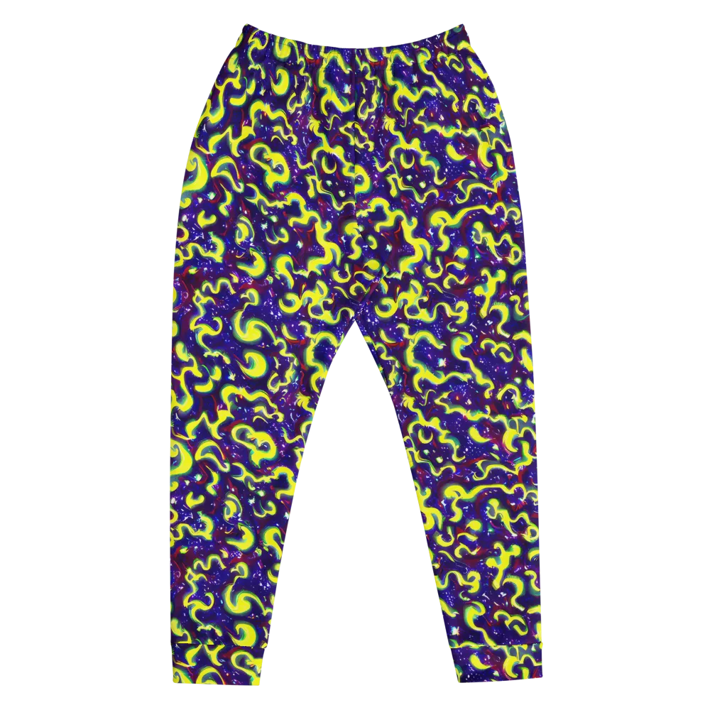 Ultraviolet Vortex on Men's Joggers — Front