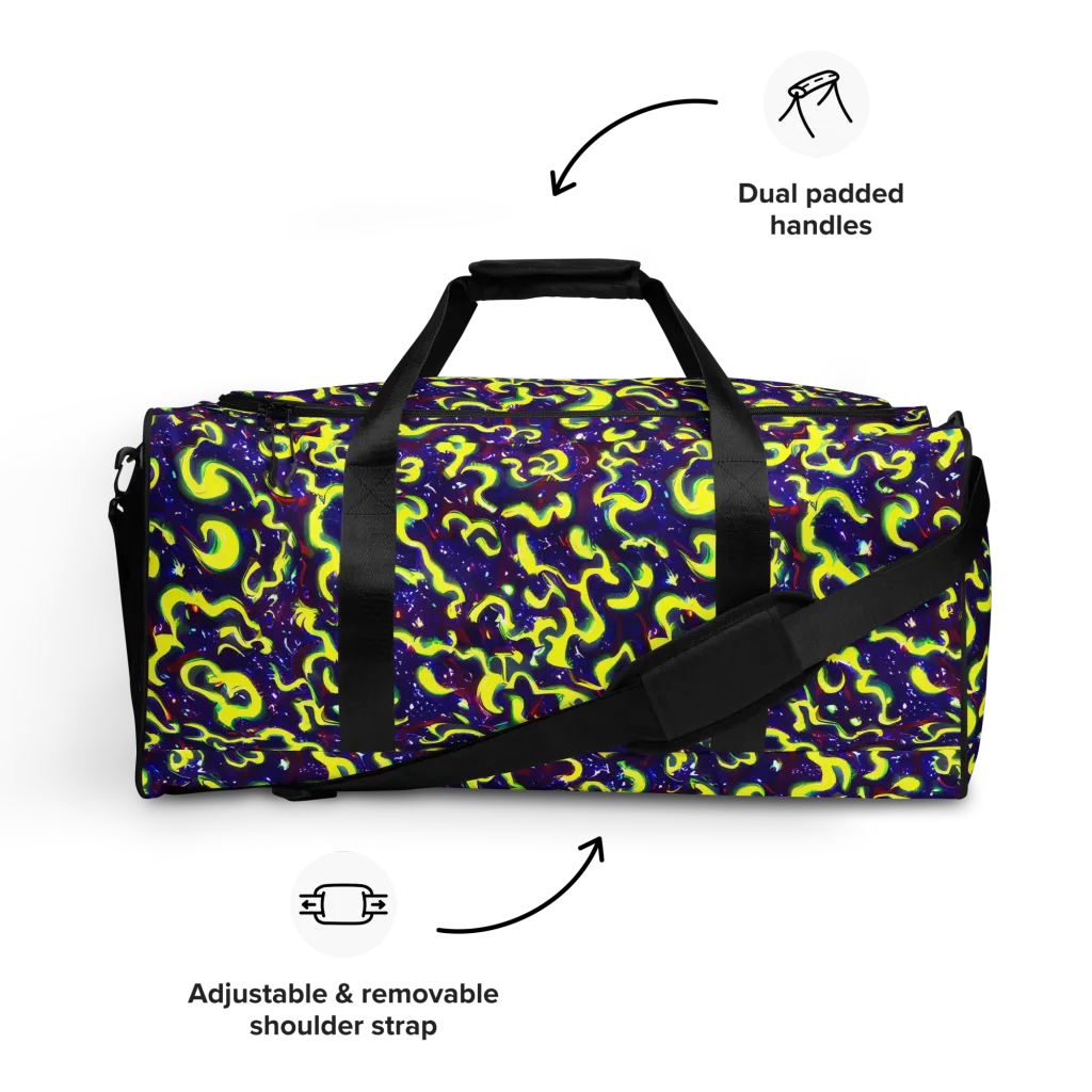 Ultraviolet Vortex on Duffle Bag — Front